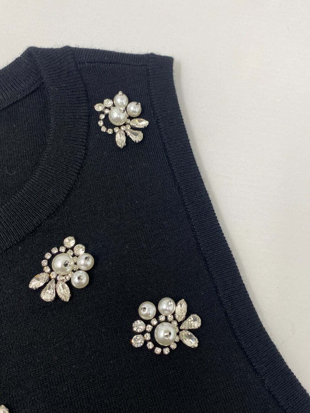 Alice + Olivia Amity Black Embellished Wool Tank Top Small NWT - Picture 8 of 12